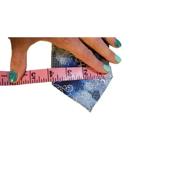 Stacy‎ Adams Signature Gold Luxury Hand Made 100% Microfiber Men's Neck Tie Blue - Picture 12 of 13